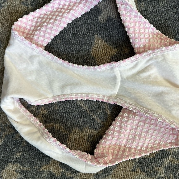 Abercrombie & Fitch White and Pink Gingham Bikini - Picture 5 of 5